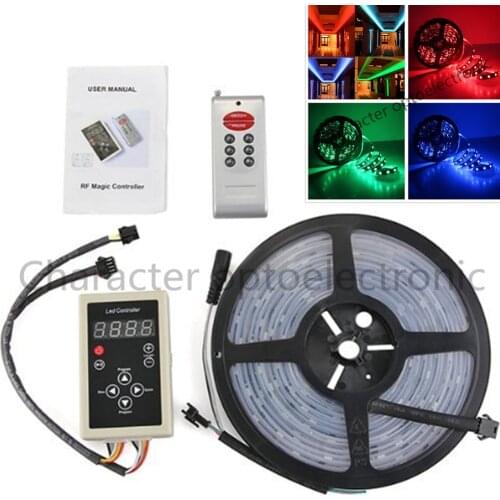 5m RGB dream magic led strip DC12V 6803 IC IP67 waterproof LED Strip 5050 SMD 150LED flexible light+133 Program RF controller