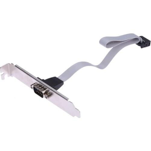 High Quality Motherboard RS232 DB9 Pin Com Port Ribbon Serial Cable Connector Bracket