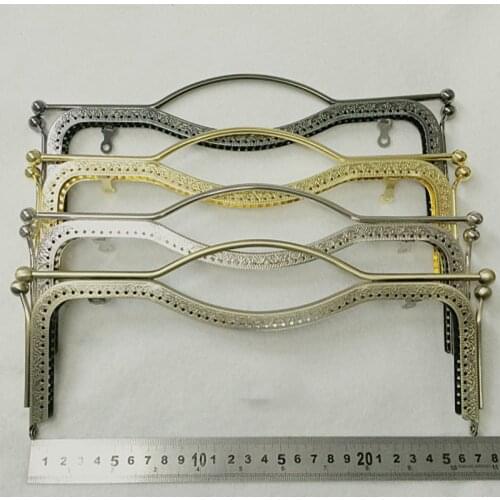 27cm women DIY big size hand bag making kiss buckle metal clasp knurling purse frame 2pcs/lot