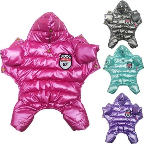 Winter Pet Dog Clothes For Small Dogs Waterproof Dog Jacket Jumpsuit Thicken Warm Puppy Down Coat Overall Chihuahua Pug Clothing