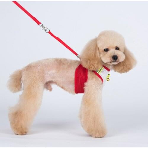 1pcs dogs cats fashion mesh breatable harness lead set pet dog cat outdoor waik harnesses leash suit pet products accessories