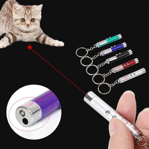 1PC Laser Tease Cats Pen Creative Funny Pet LED Torch Red Lazer Pointer Cat Pet Interactive Toy Tool Random Color Wholesale