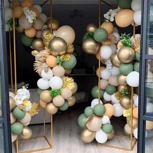 100pcs Balloons Garland Kit Green Ballon Arch Chrome Metallic Gold Globos Baby Shower Wedding Birthday Party Decoration