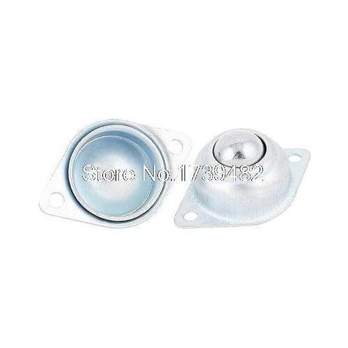 2Pcs 15mm Dia 2 Holes Flange Mount Unit Conveyor Roller Ball Transfer Bearing