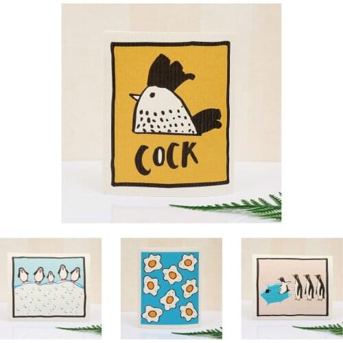 2pcs cellulose sponge Cleaning Cloth Super Absorbent Kitchen Dish Bowl Washing Cloth Rag zero waste eco friendly products