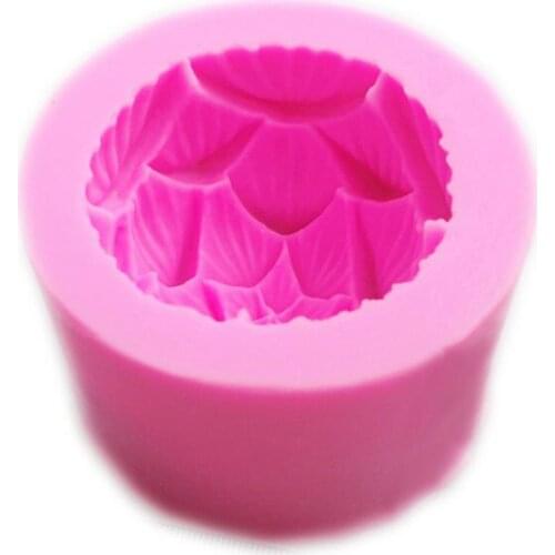 3D Stereo Lotus Gel Mold Fondant Cake Mold Handmade Soap Soap Mold Candle Silicone Mold DIY Baking Tool