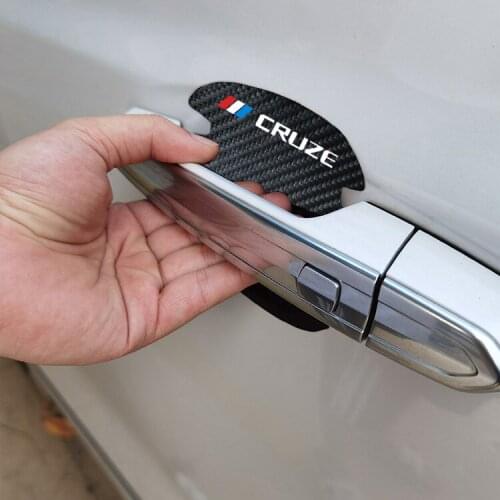 4PCS Car Accessories Car Door Handle Scratch Protection Door Handle Decal Sticker Tape Auto Decoration for Chevrolet Cruze