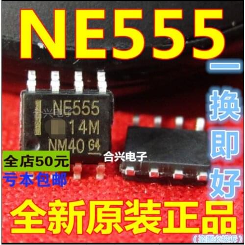 50 pcs / lote new original ne555dr NE555 chip soic-8 timer IC