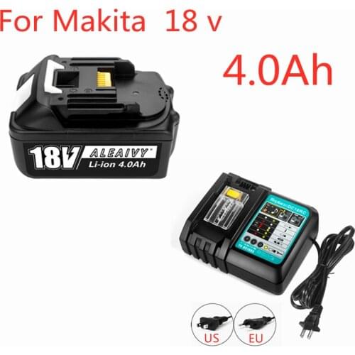 2021 NEW Aleaivy 18V 4.0Ah Rechargeable Li-ion Battery For Makita Power tool 18 v Batteries BL1840 BL1850 BL1830 BL1860B LXT 400