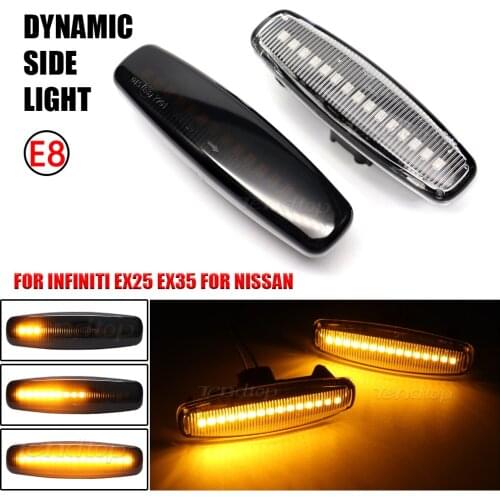 Car Dynamic LED Light Turn Signal Blinker Lamp For Infiniti EX25 EX35 EX37 FX35 FX37 G25 G35 Q40 Q60 Q70 QX50 QX70 M25 M37 JX35