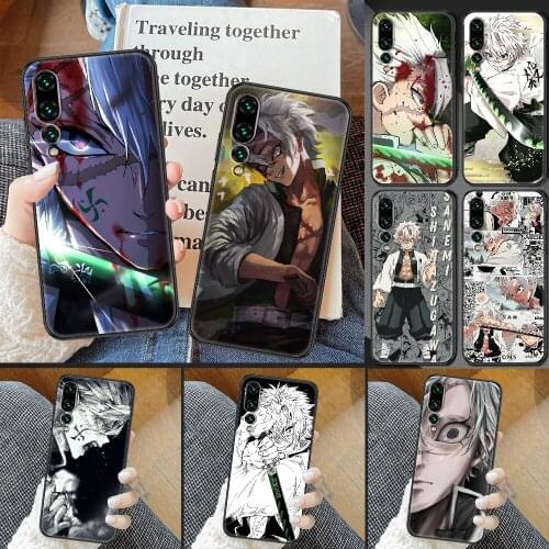 Demon Slayer Shinazugawa Sanemi Phone case For Huawei P Mate P10 P20 P30 P40 10 20 Smart Z Pro Lite 2019 black pretty
