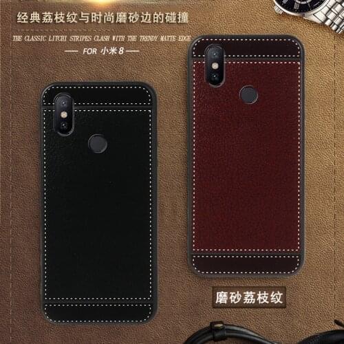 For Xiaomi Mi 8 Case Mi8 6.21 Inch Black Red Blue Pink Brown 5 Style Fashion Mobile Phone Soft Silicone Cover