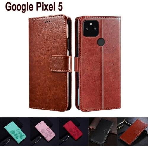 Flip Phone Cover For Google Pixel 5 Case Protective Shell Book Etui For Googlee GTT9Q G5NZ6 Pixel5 Wallet Leather Case Funda Bag