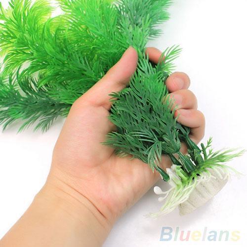 Artificial Water Plant Green Plastic Underwater Grass Fish Tank Aquarium Decor Fish & Pet Supplies Do Not Fade