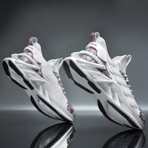 Fashion White Blade Shoes Men Sneakers High-quality Knit Mens Sports Shoes Platform Casual Sneakers Men Shoes Chaussure Homme