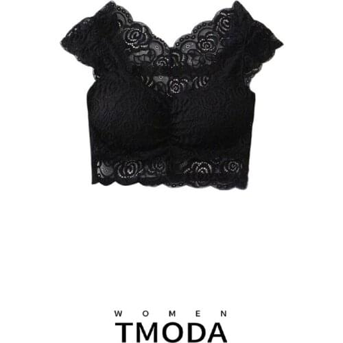 TMODA1205 2021 Summer Za Women Lace Hollow Tank Tops Camisole Female Top Women Slim Lace Hollow Short Vest