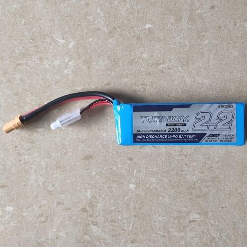 TURNIGY 3S 11.1V 2200mAh 20C Constant 25-30C Burst High Discharge Lithium-polymer Battery XT60 Plug For 450 RC Helicopter
