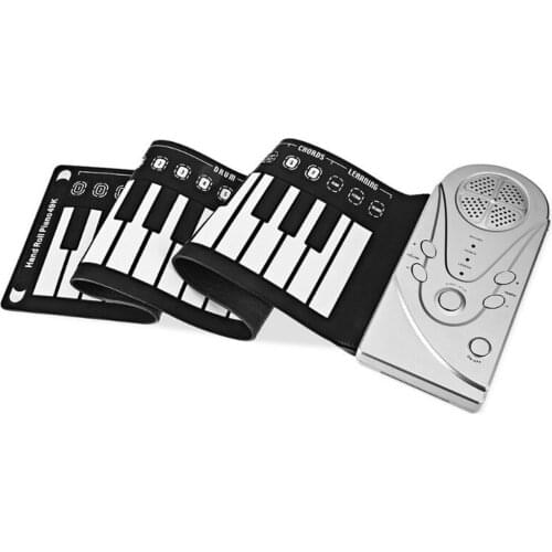 New Flexible Roll Up Electronic Soft Keyboard Piano Portable 49 Keys Gift For Kids Birthday Gift Cute Kawaii