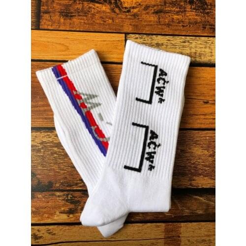 Novelty 19ss Mens New High Skateboard a cold wall ACW Socks Parkour Street Cotton Hip Hop one size 22 CM ST10