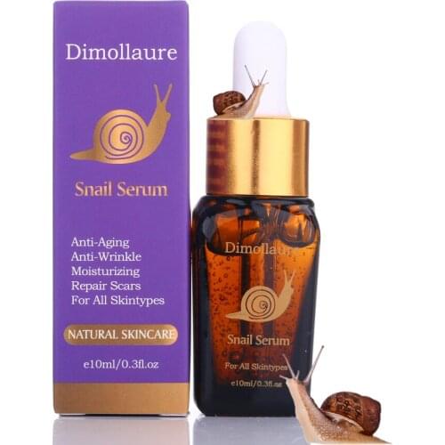 Dimollaure dropshipping Snail Serum Hyaluronic Acid Essence Moisturizing Repair Whitening Whitening Anti-Aging face care serum
