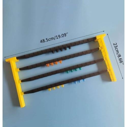 Plastic Beekeeping Queen Rearing Cell Cup Holder 15 Holes Frame Base Bar with Mounted 50Pcs Cups Sides Apiculture Tools