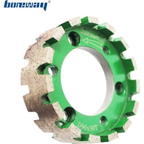 Boreway Supply A Piece of D90*30T*50H Countinuous Cyclone Gauging Wheel For Granite Marble Fast Stock Remove