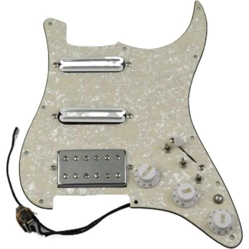 Prewired loaded Pickguard Guitar Pickups Humbucker Pickups Alnico 5 HSS Wiring Harness Push-Pull Single Cut Set For /Strat