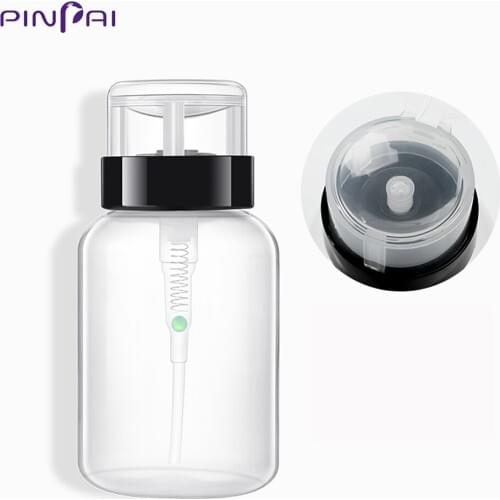 200ml Nail Art Empty Bottle Pump Container Storage Dispenser Liquid Acrylic Nail Polish Remover Cleaner Portable Manicure Tools