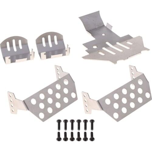 RC Car Spare Parts Stainless Steel Chassis Armor Protection Anti-crash Skid Plate Kit for TRX-4 Series RC Crawler Car