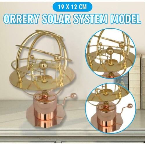 Retro Figurines Model Solar System Miniatures Metal Ornaments Crafts Model Orrery Model Home Decoration Best Christmas Gift