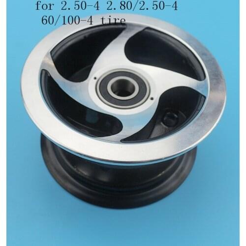 3.00-4 3.50-4 4.10-4 4.10/3.50-4 9x3.50-4 tyre tire use 4 inch alloy wheel rim Keyway hub for Gas scooter bike motorcycle