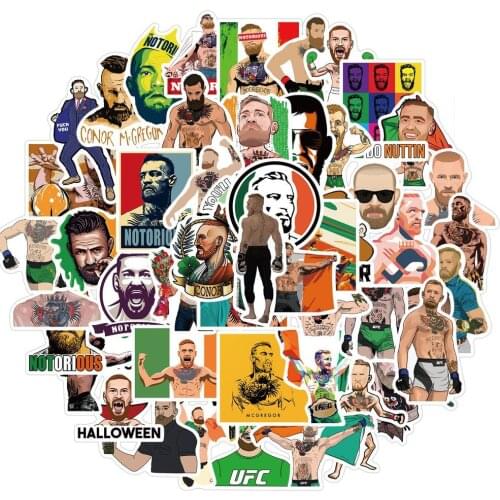 10/50pcs/Pack Fashion Conor-mcgregor Stickers On Motorcycle Suitcase Home Decor Phone Laptop Cover DIY Decal Sticker Car Styling