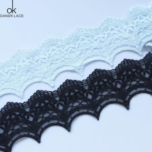 8CM Wide High Quality Mesh Sewing Cloth Lace Embroidered Wedding Dress Veil Edge Trim Decorative Ribbon DIY Sewing Decor