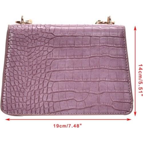 Women Small Square Crossbody Bag Leather Shoulder Bags Chain Handbags with Adjustable Straps Messenger Bag for Ladies