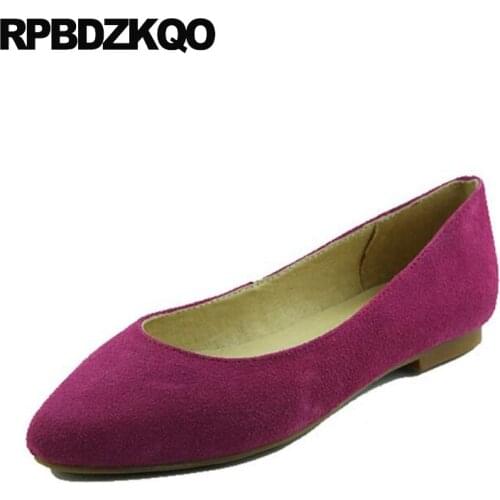 Work Suede Ladies China Office Pointed Toe Designer Shoes Women Luxury 2021 Blue Roll Up Chinese Large Size Slip On Flats Peach