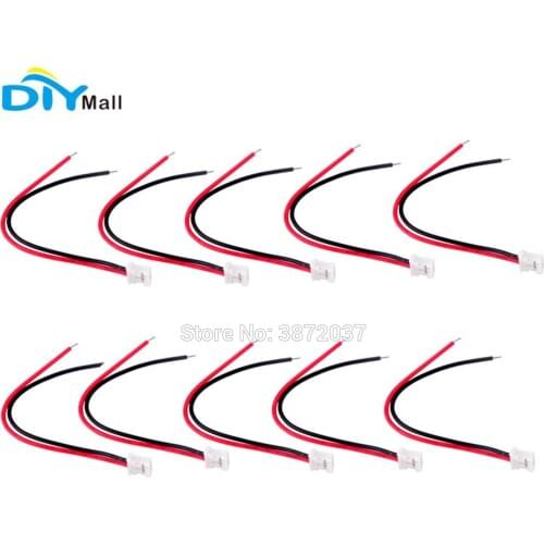 10pcs/lot UL1007-26AWG JST-PH2.0mm 2P 2Pin Plug Terminal Cable Electronic Wire