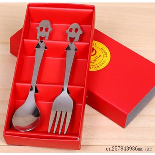 100Sets Hollow Heart Shaped Fork Spoon Sets Tableware Fork Spoon Set Kitchen Tools Stainless Steel