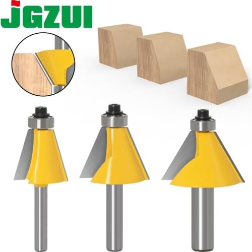 1pc 8mm 6mm 1/4inch 12mm 1/2inchShank Chamfer Router Bit 15 Degree Bevel Edging Milling Cutter for Wood Woodorking Machine Tools
