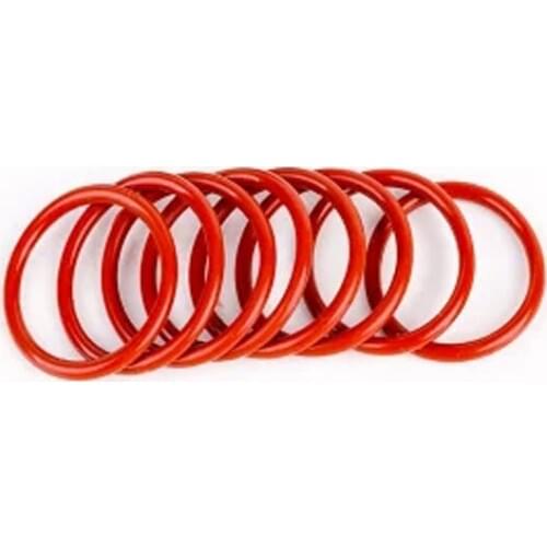 5pcs Wire diameter 4mm red Silica gel waterproof ring Seal O-ring OD 78mm-105mm High temperature resistance