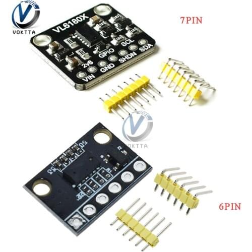 6/7 Pin VL6180 VL6180X Sensor Range Finder Optical Ranging Sensor Module For Arduino I2C Interface 3.3V 5V Gesture Recognition
