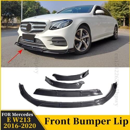 Accessories Splitter Cover Trim Styling Front Bumper Lip Chin Styling Facelift For Mercedes Benz E W213 2016 2017 2018 2019 2020