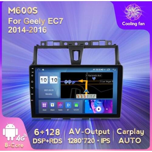 6GB+128GB 8Core 4G LTE RDS DSP Android 10.0 Car Radio Bluetooth Car Multimedia Player For Geely EC7 2014-2016