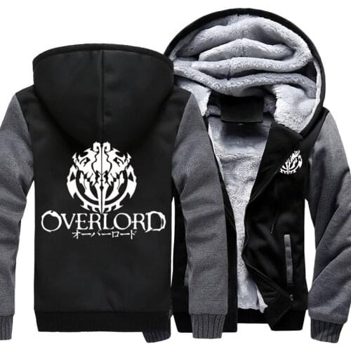 COYOUNG Brand US Size Mens Hoodeies Anime Overlord Fleece Thicken Hoody Unisex Sweatshirts Jacket Coat