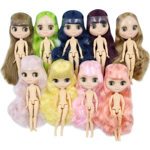 Factory blyth middie doll 1/8 20cm matte frosted face joint body nude doll, naked doll with hands
