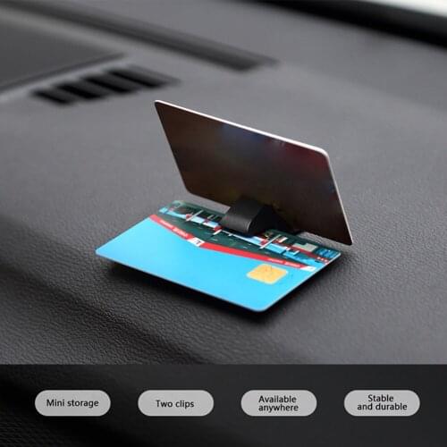 Card Slot Fixed Clip Interior Accessories Portable Car Parking Card Clamp Desktop Stand Vehicle Card Fixed Holder Clips