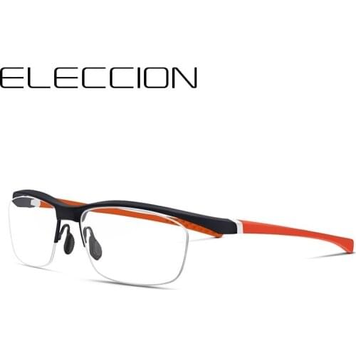 ELECCION Sports Glasses Frame TR90 Basketball Outdoor Optical Prescription Spectacles Men NEW Half Rim Myopia Eyeglass Frames