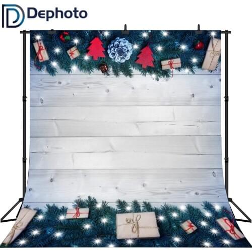 Dephoto Christmas Backdrop Vintage Wooden Floor Photography Backdrops Baby Shower New Born Baby Backgrounds for Photo Studio