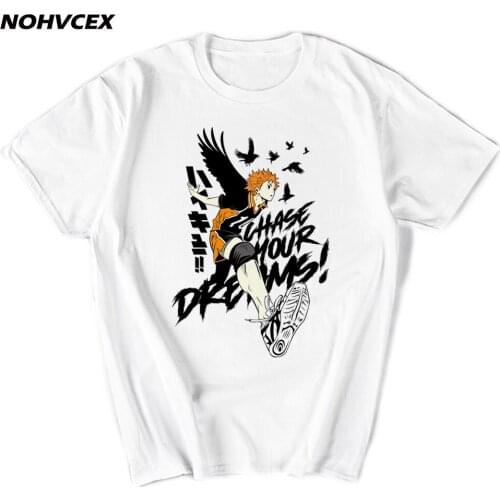 Haikyuu Men Anime Hinata Shoyo Design Volleyball Creative Tee Shirt Short Sleeve T-Shirt