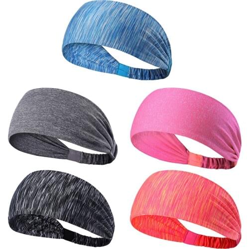 Moisture Wicking Sports Headband Sweatband Men Stretchy Women Yoga Fashion Hairband Head Wrap For Man Woman