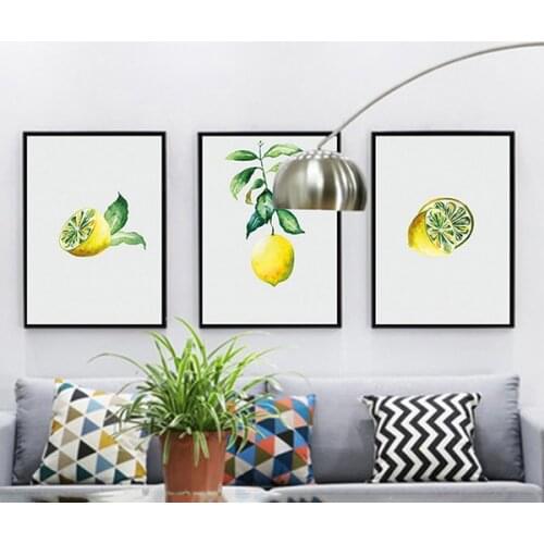 Creative Nordic Simple Fruit Lemon Home Decor Painting Modern Space Art Canvas Prints Poster Wall Picture For Living Room